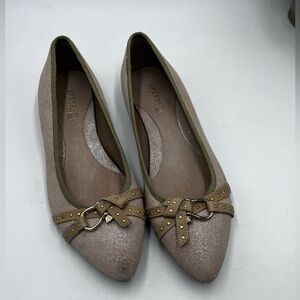 Sperry Topsider Linden Womens Pointed Toe Ballet‎ Tan Beige Flat Shoes Sz 8.5M
